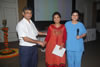 Dr Shruti Dhingra Recieving Fellowship Certificate
